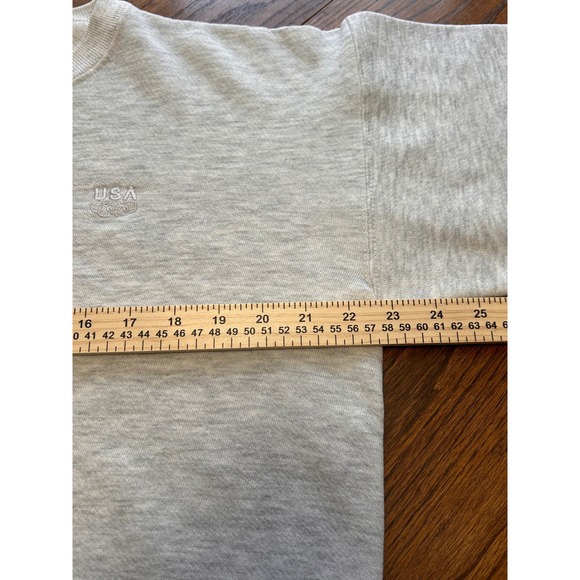 Vintage USA Olympics Crewneck Sweatshirt Gray Embroidered Rings Large - Picture 4 of 7